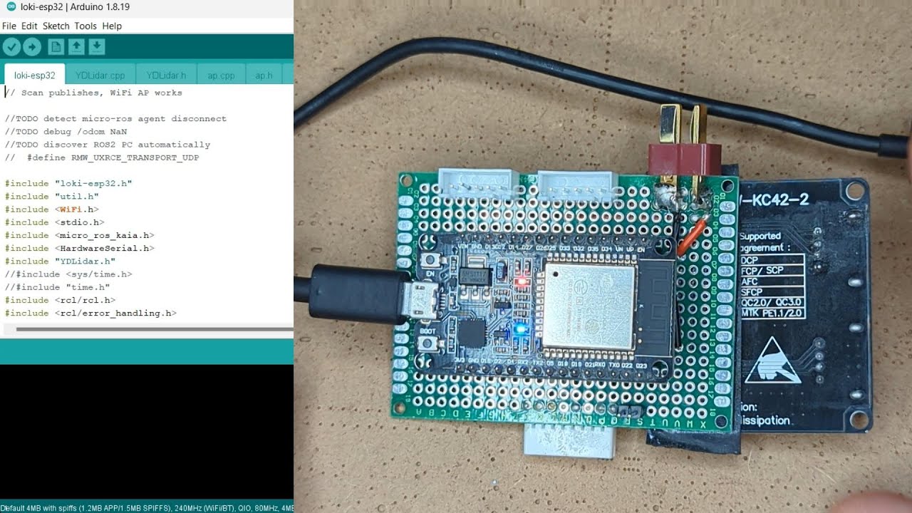 Robot Arduino firmware, ROS2/Docker PC setup instructions