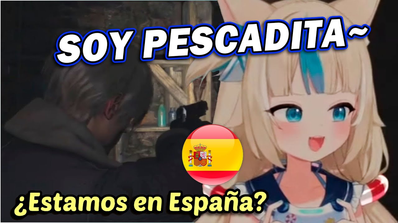 La pescadita Sameko Saba juega RE4 y habla español [Sub Esp]