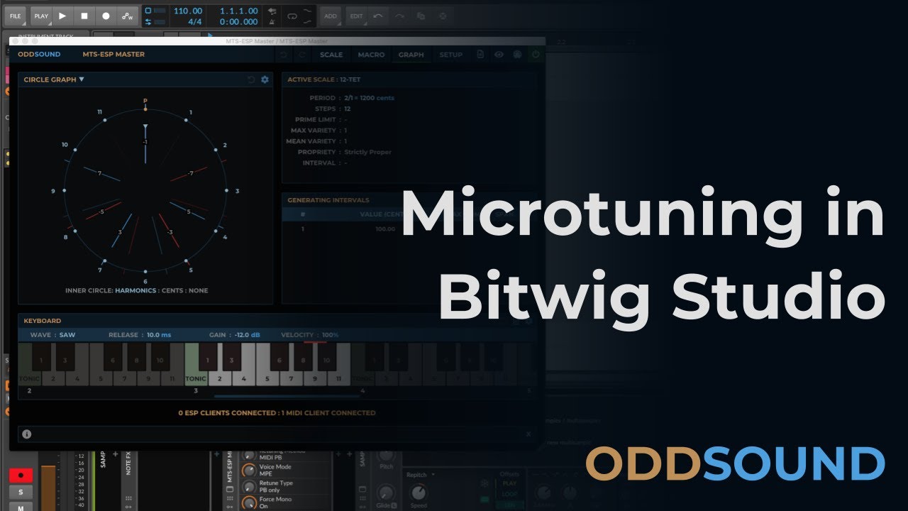 Microtuning in Bitwig Studio with MTS-ESP