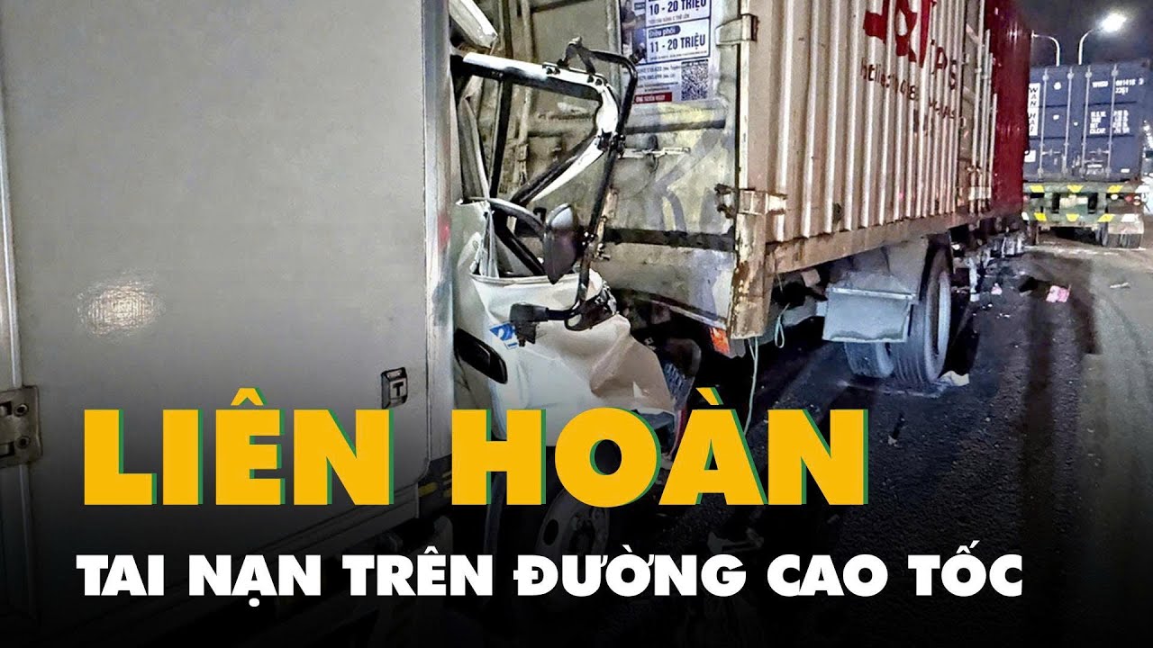 Video vụ tai nạn liên hoàn khiến nam tài xế tử vong trên cao tốc TP.HCM - Long Thành - Dầu Giây