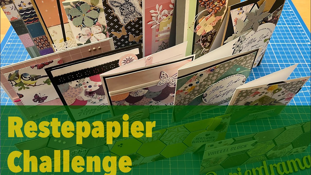 16 Karten aus Papierresten / Eure & meine Inspirationen / ein Traum 😍