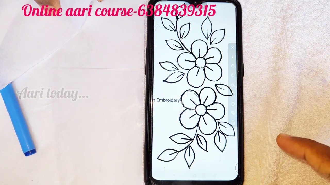 #10 Aari Tracing Easy method for beginners /Pinterest to Paper copy/#tracing #aaritoday