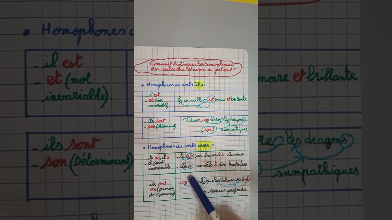 Comment distinguer les homophones du verbe être et avoir 