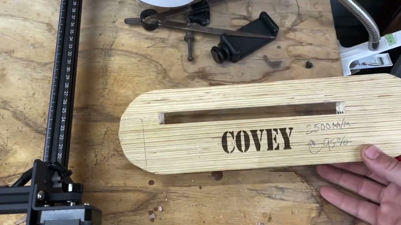 How to Laser Engrave wood: Lightburn Settings Ortur Laser Master 2 for Burning Wood
