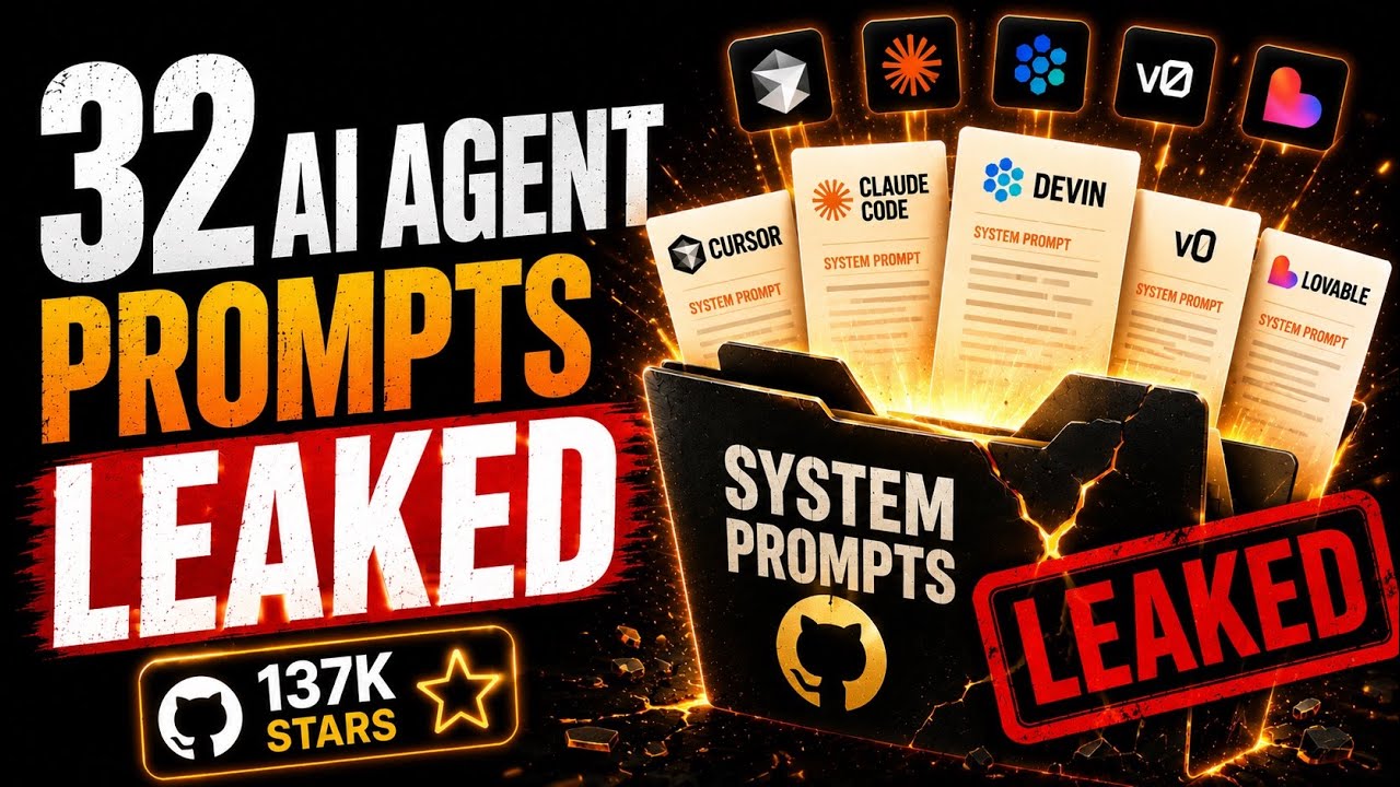 Somebody Leaked the System Prompts of 32 AI Agents (Cursor, Claude Code)
