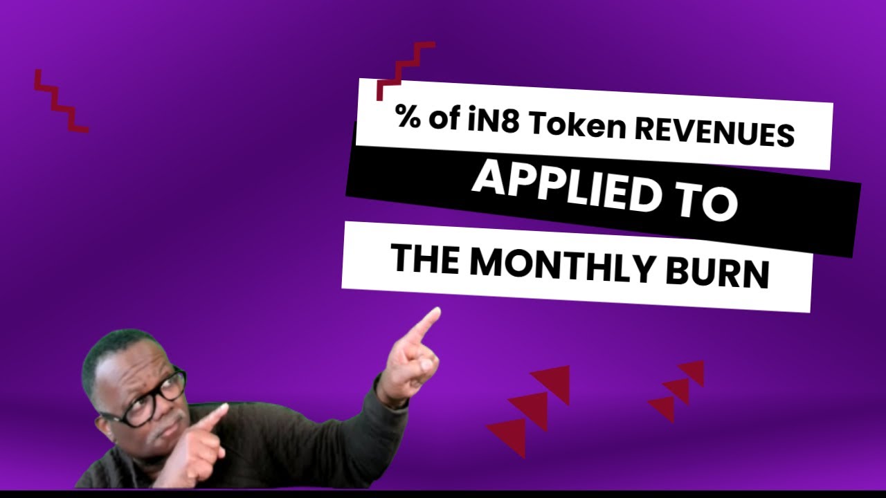 What % of iN8 Token Revenue is Applied to The Monthly Burn