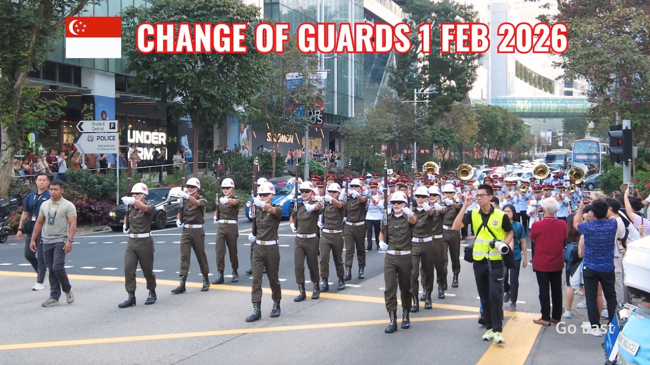 [4K] Change of Guards at Singapore Istana 1 Feb 2026