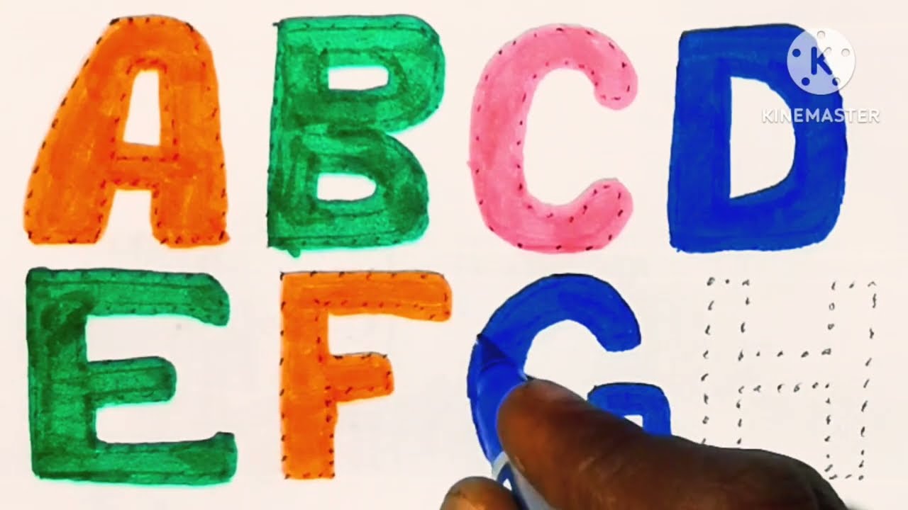 ABCD alphabet tracing for kids ll ABC Tracing AND Coloring ABCD Alphabet TRACING 