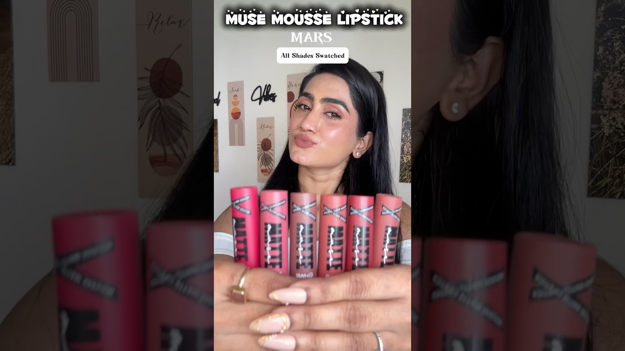 MARS Matte Muse Mousse Lipstick Swatches #marscosmetics #mars #viral #fyp #shortvideo