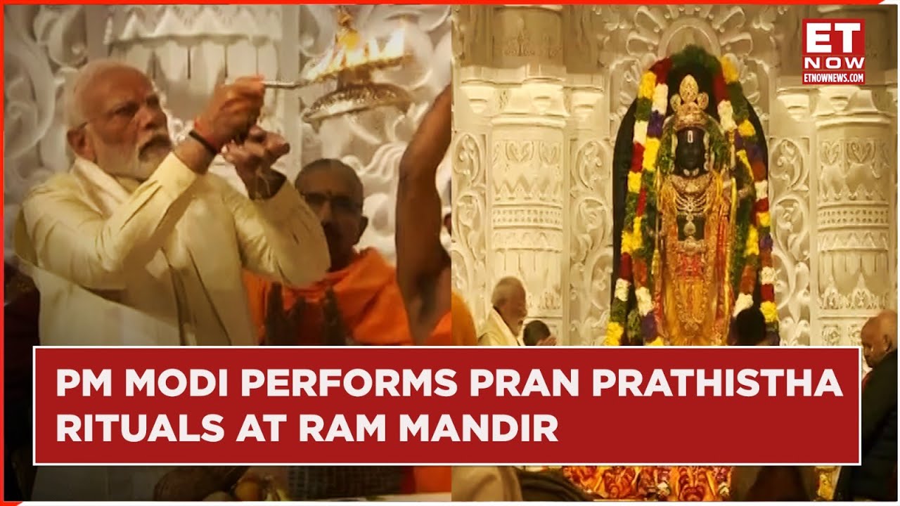 Ram Mandir Pran Pratishtha: PM Modi Performs Rituals, Pooja | Ram Mandir | Ayodhya | Pran Pratishtha