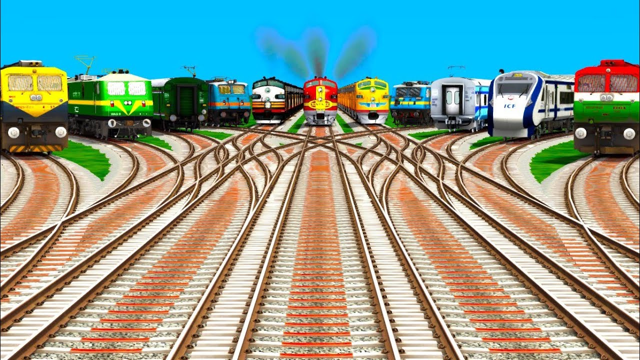 11*TRAINS CROSSING BY CRAZY DIDMOND RAILROAD RISKY TRACKS ll Vande Bart Indian Express Crossing 