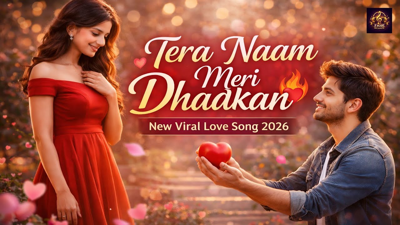 Tera Naam Meri Dhadkan Pe Likha - तेरा नाम मेरी धड़कन पे लिखा Song 🎵 | Romantic Love Song | New Song