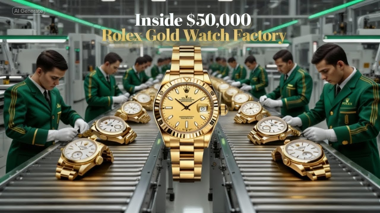 Inside a Rolex Gold Watch Factory - From Gold Bar to $50,000 Watch