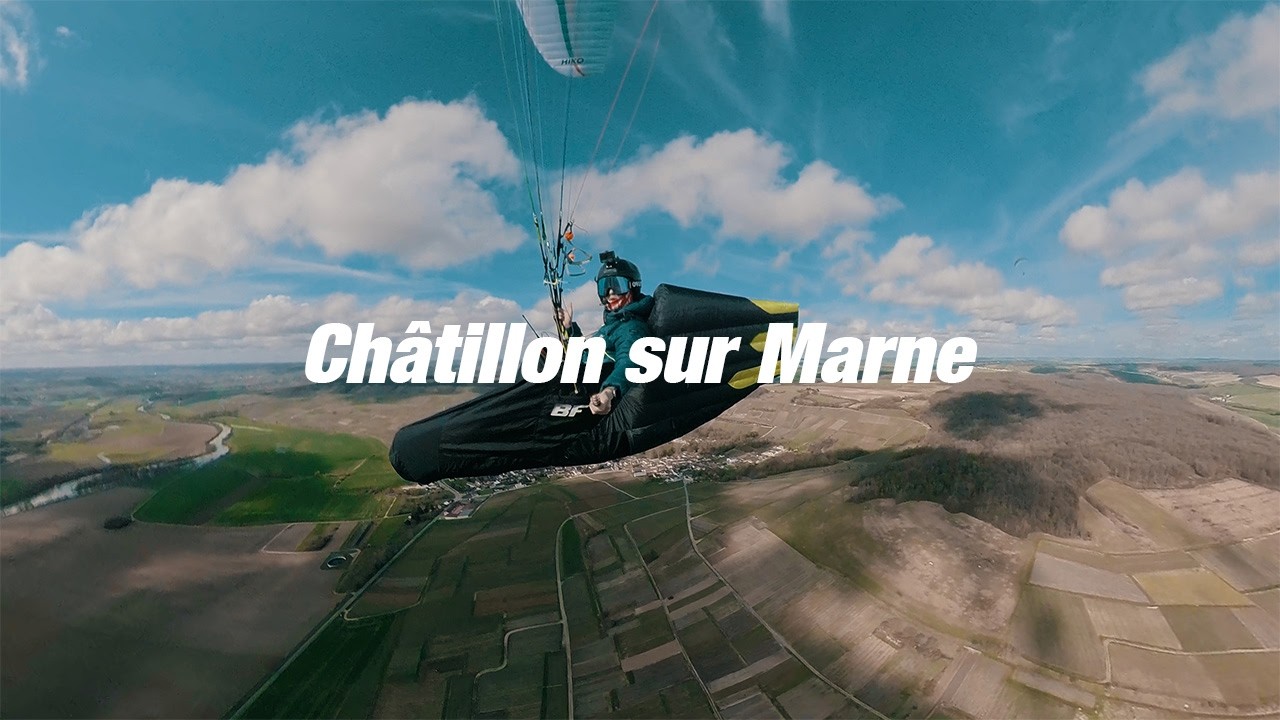 Parapente Châtillon sur Marne [4K]