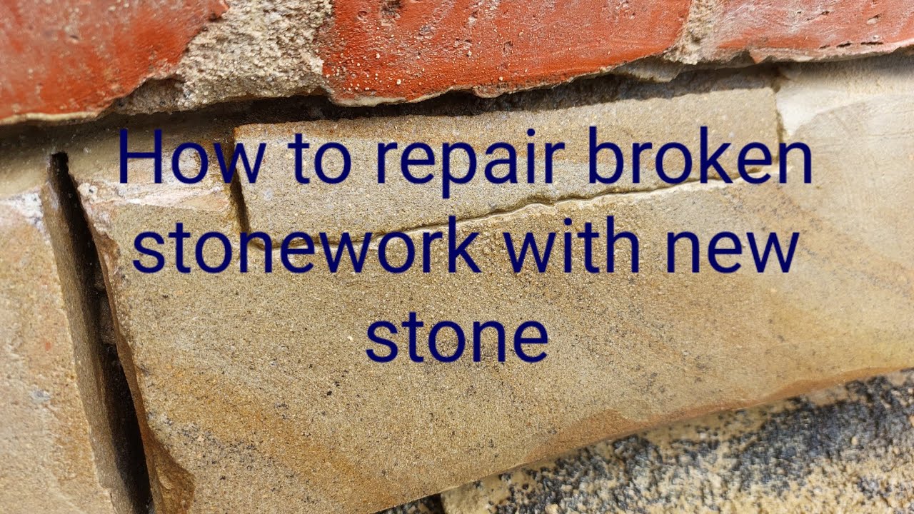 Repair broken stonework with replacement stone