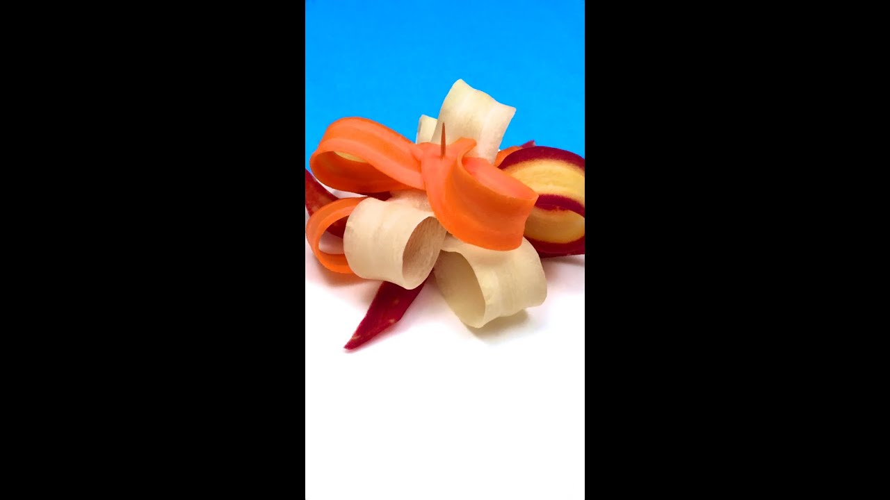 Gift Bow made with Multicolored Carrots 🌈🥕👉💝