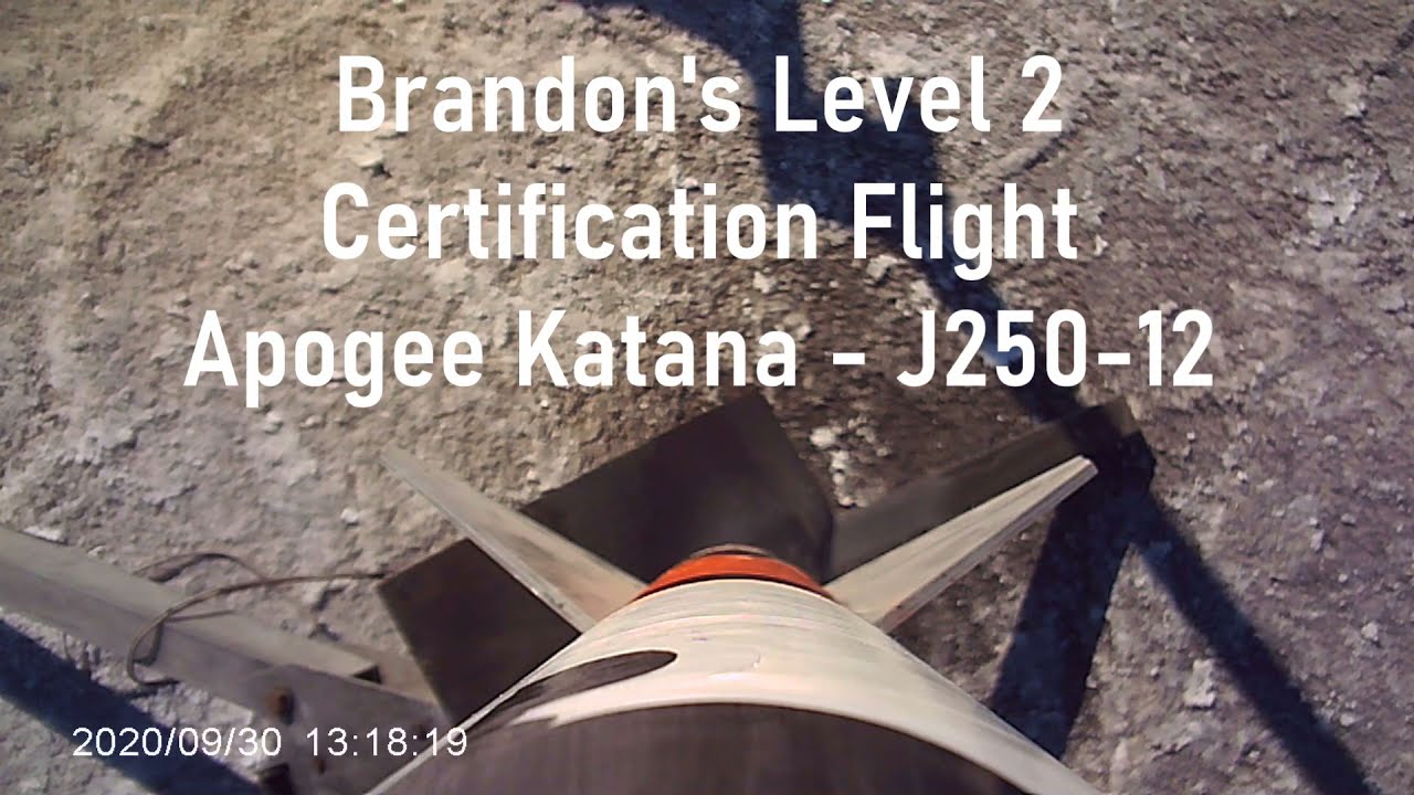 Katana J250   NAR Level 2 Cert Flight