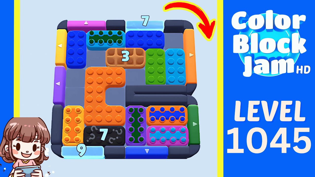 Color Block Jam Level 1045 Solution Walkthrough