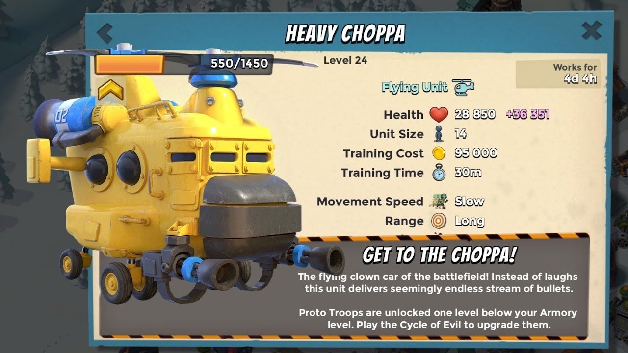 Boom Beach / ALL HEAVY CHOPPA / Proto Troops
