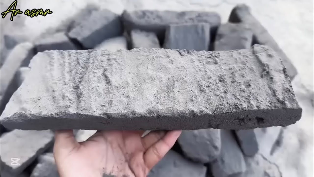 Black sand crispy bar 🔥satisfying dry &water claypot crumbling ❤️
