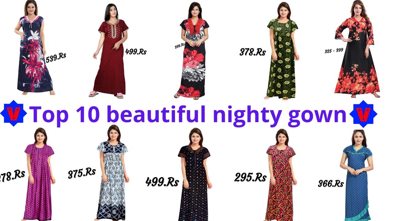 Top 10 woman's beautiful nighty/gown on Amazon / ledis सुन्दर निईटी/ गाउन |
