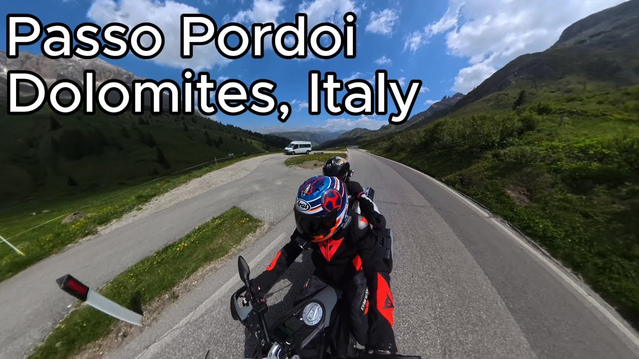 Pordoi Pass, Dolomites - Alps Motorcycle Tour