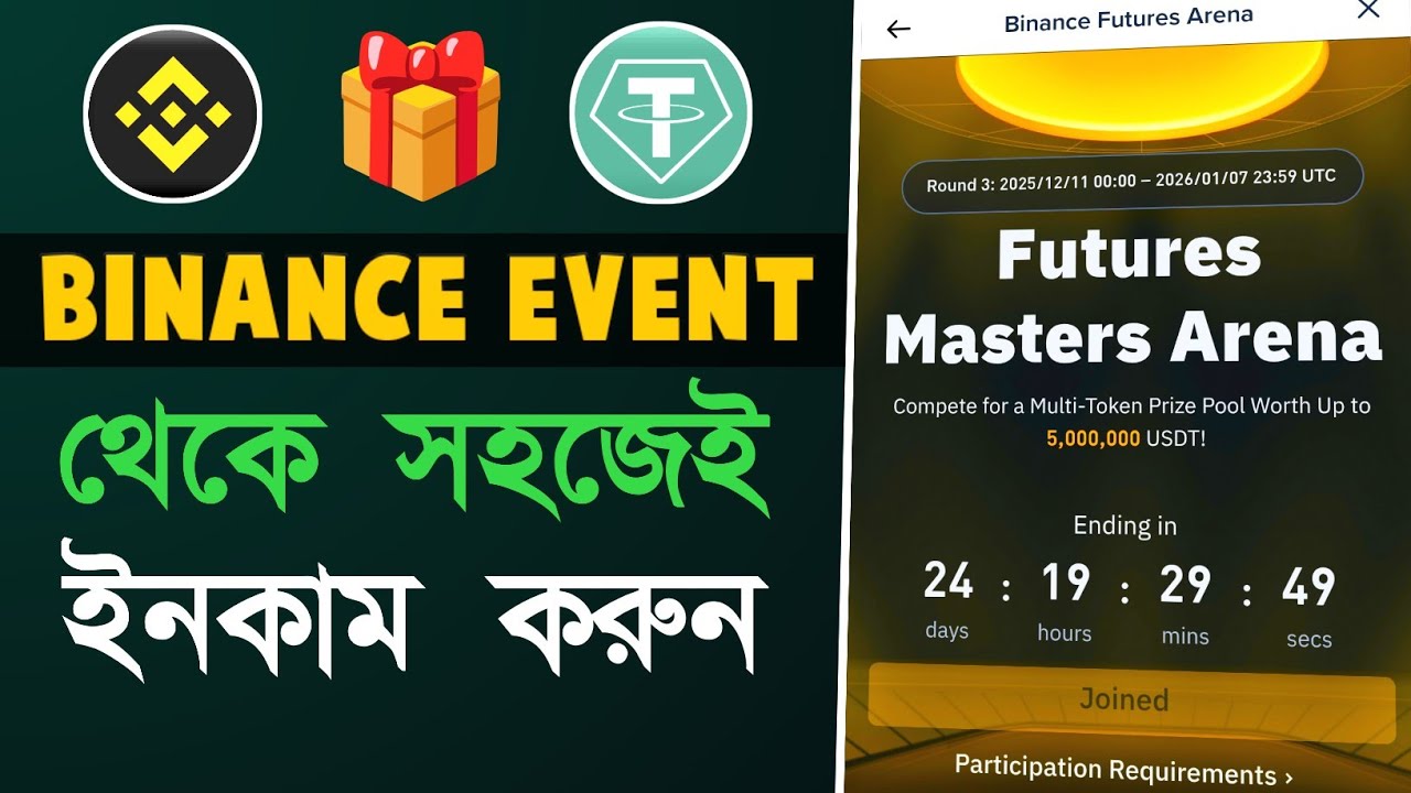 Binance এর Future Event থেকে ইনকাম করুন।  Binance New Offer Join Process 