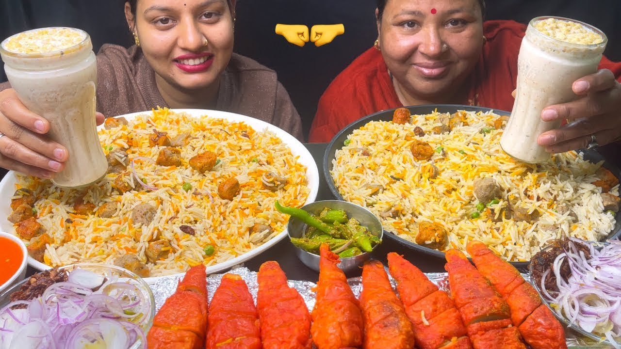 Eating 1 kg biryani Challenge & Rayita , Chaap I Saas Vs Bahu I Food Challenge I Foodie Gd