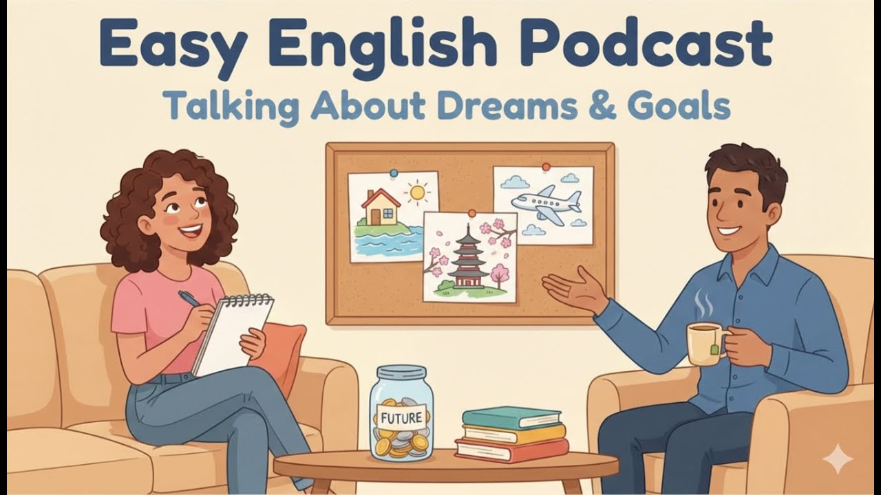 Talking About Dreams & Goals in English | Easy English Conversation Podcast