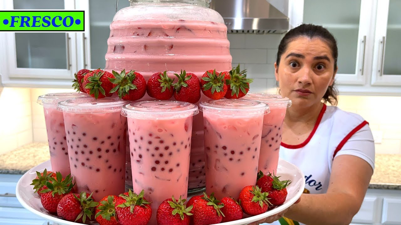 Fresco de fresa con burbujas - 🍓🍓🍓 Esto si quedo **RIQUISIMO**