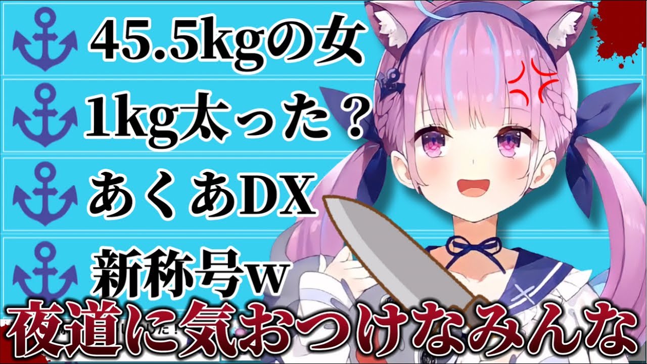 リスナーに体重を勝手に1kg太らせられメンヘラ化する湊あくあ【ホロライブ切り抜き】