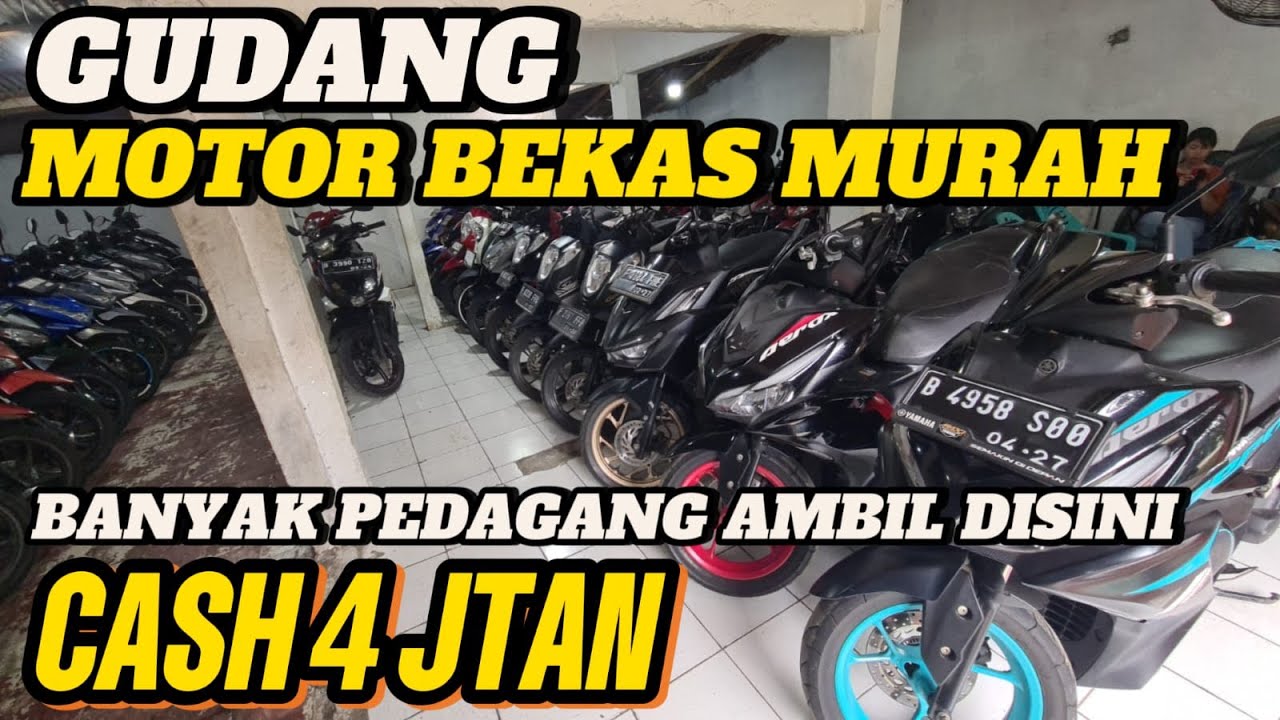 Gudangnya Motor Bekas Murah cash 4jt an aja‼️Diserbu Pedagang‼️Diobral Murah bawah pasar‼️