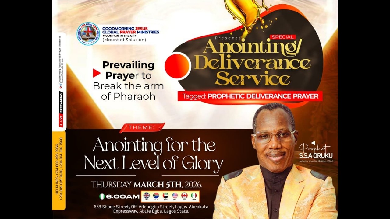 THURSDAY ANOINTING SERVICE | MINISTERING: PROPHET S.S.A ORUKU | 5TH MARCH 2026.