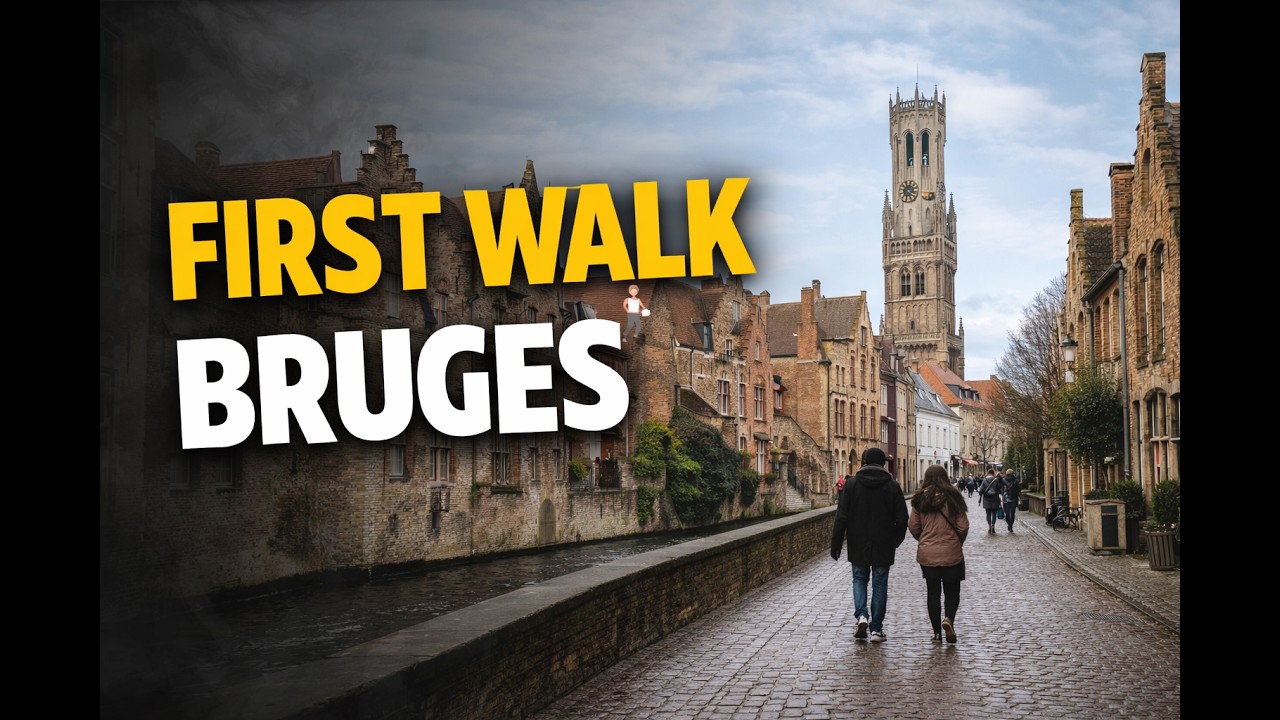 Bruges Walking Tour 🇧🇪 | Train Station to St. John’s Hospital (4K) | Ep.1 