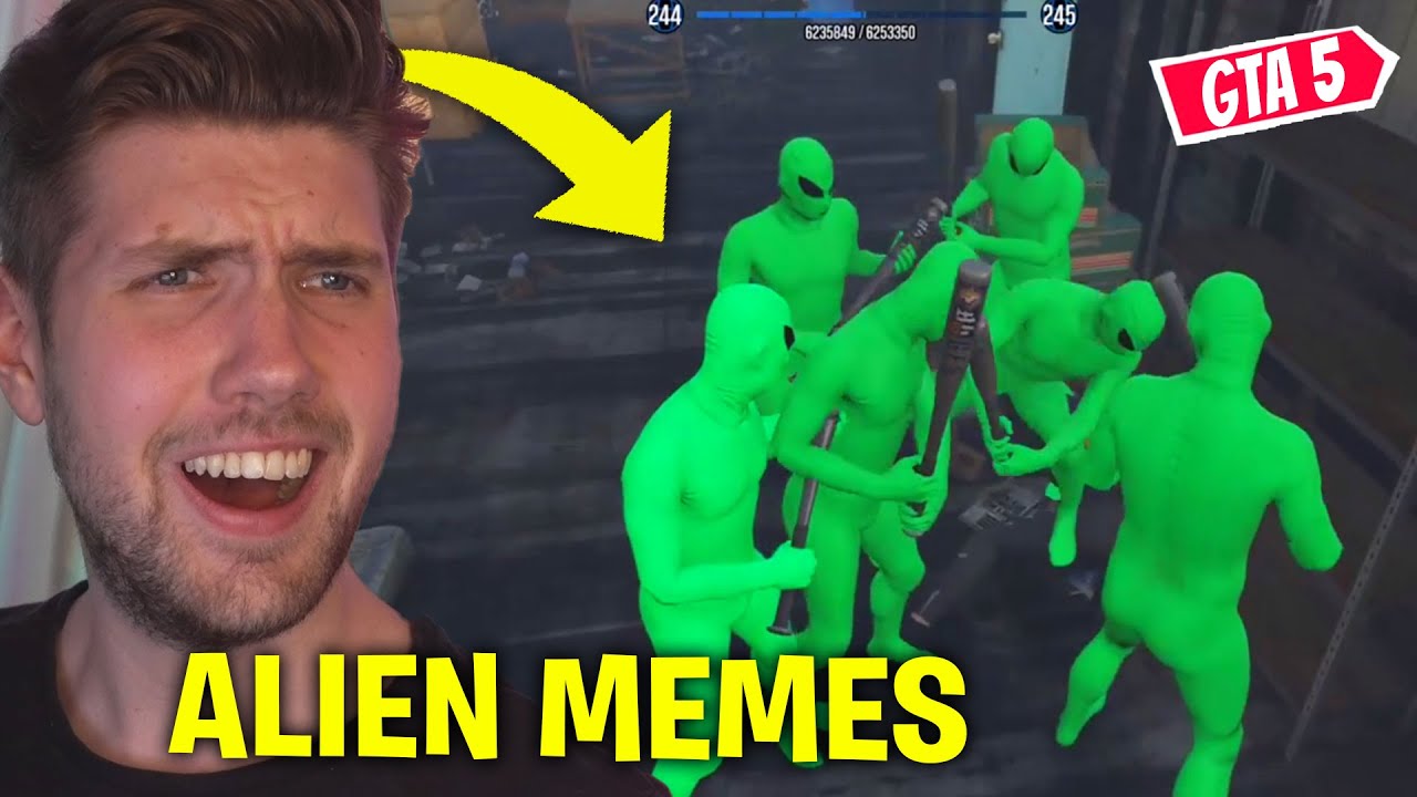 REAGERAR PÅ DE BÄSTA KLIPPEN FRÅN 'ALIEN-KRIGET' I GTA 5 ONLINE *LILA VS GRÖN*