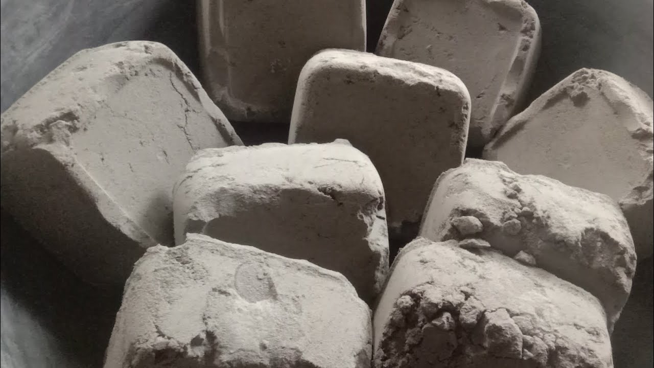 Closets Crumbling of grey cement big square blocks Crumbling 🤤😍|Satisfying video|Asmr puppys