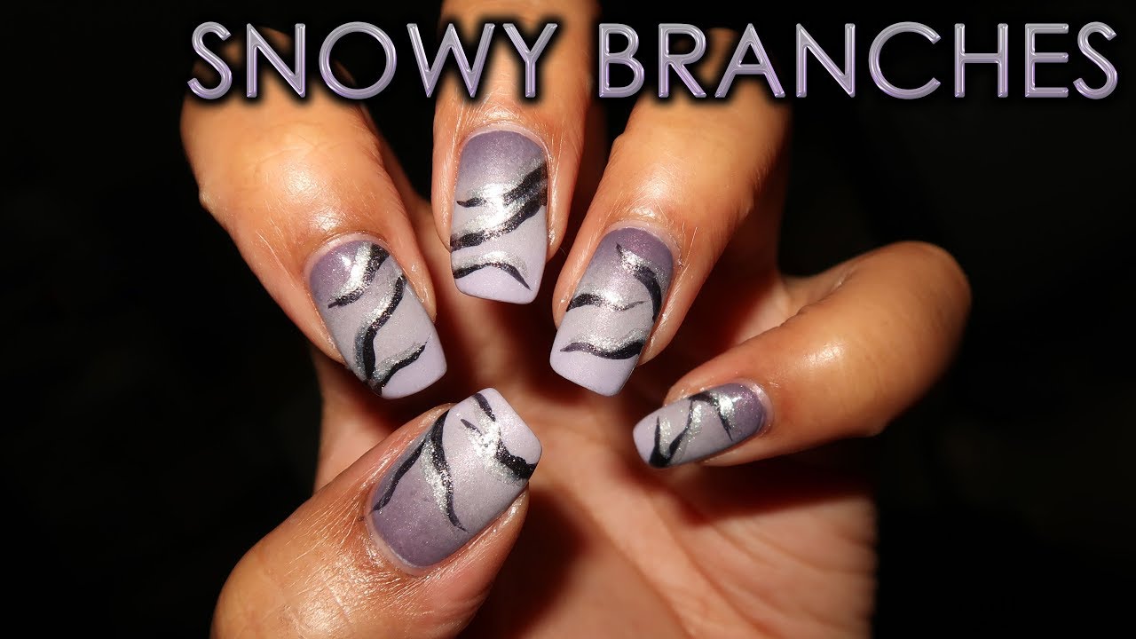Snowy Branches | 12 Days of Christmas Nail Art | DIY Tutorial