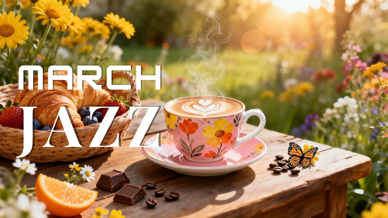 Happy March Jazz ~ Relaxing Jazz Cafe Music & Delicate Bossa Nova Instrumental for Stress Relief