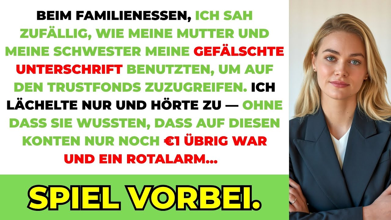 Beim Familienessen Sah Ich Zuf&auml;llig, Wie Mutter & Schwester Meine Unterschrift F&auml;lschten...