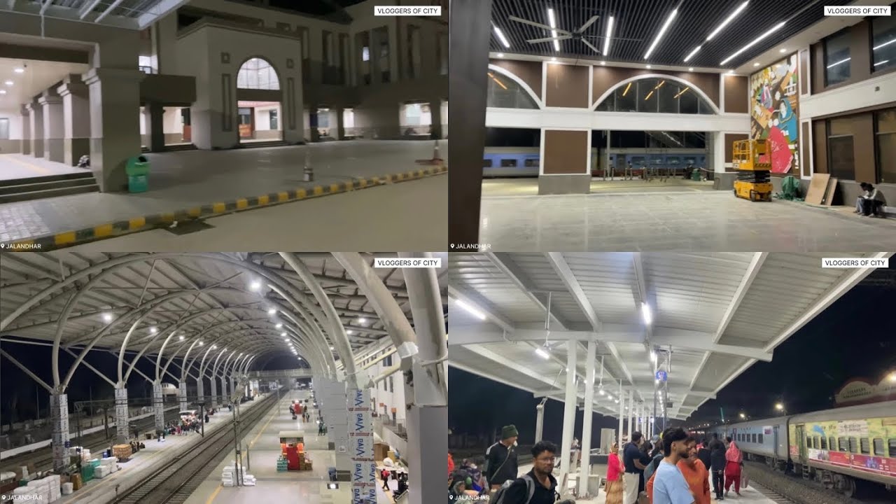 4K Jalandhar Cantt Railway Station night Redevelopment update March 2026