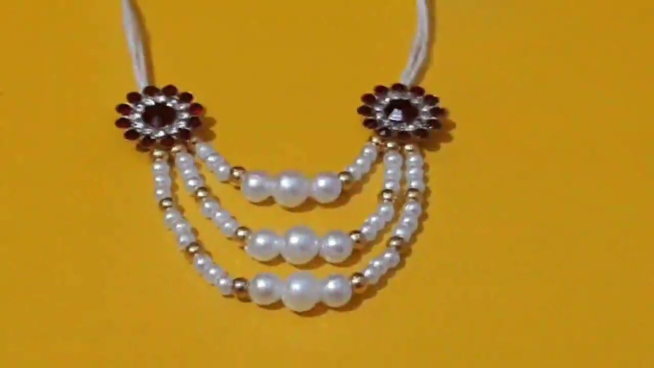 3 easy and beautiful laddu gopal necklace making tutorial  #ladoogopalnecklace @Riddhis_Creations