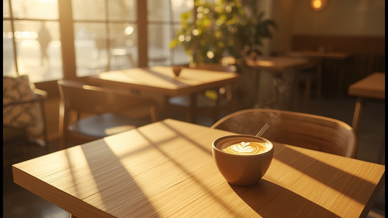 Warm Coffee Shop Ambience ☕️ Sunny Cafe Sounds for Deep Focus & Study