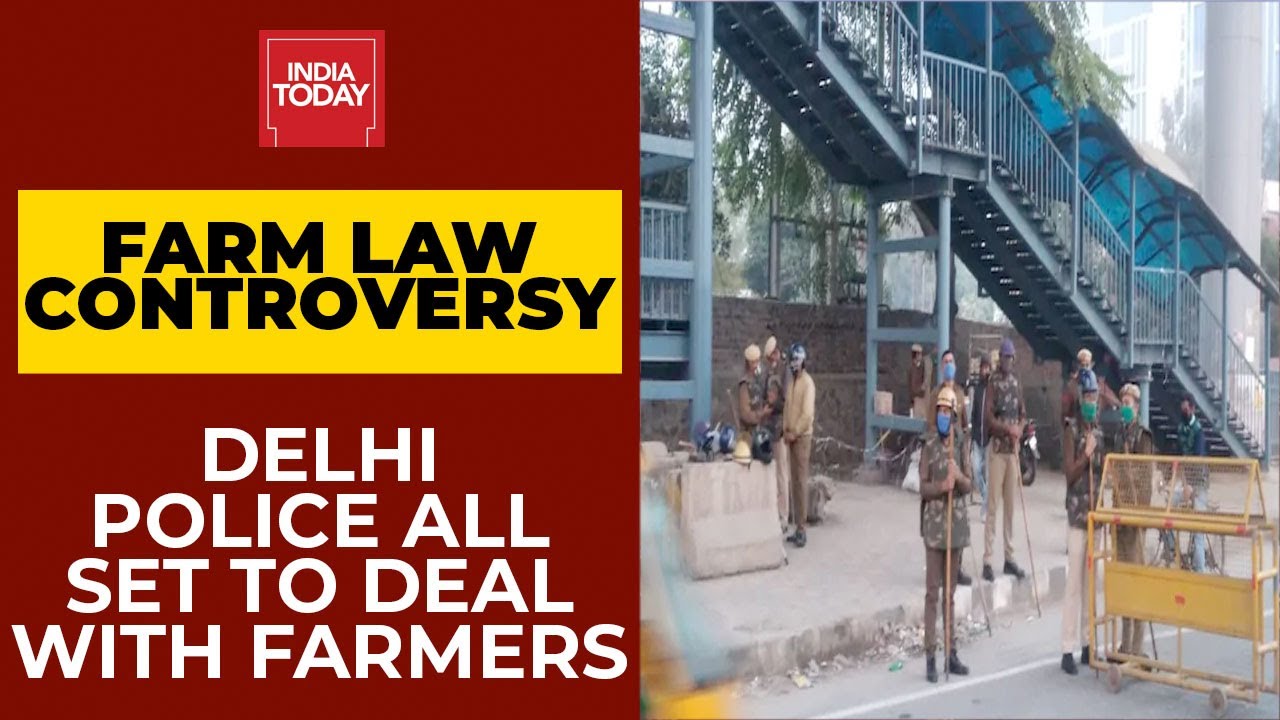 Delhi Police, CRPF Deployed To Halt Farmers' Protest March; Metro Services To Be Affected