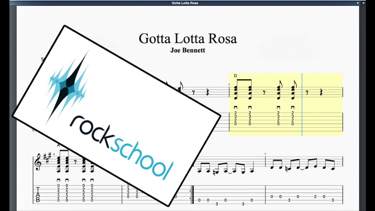 Gotta Lotta Rosa (2006) Rockschool Grade 1 Guitar