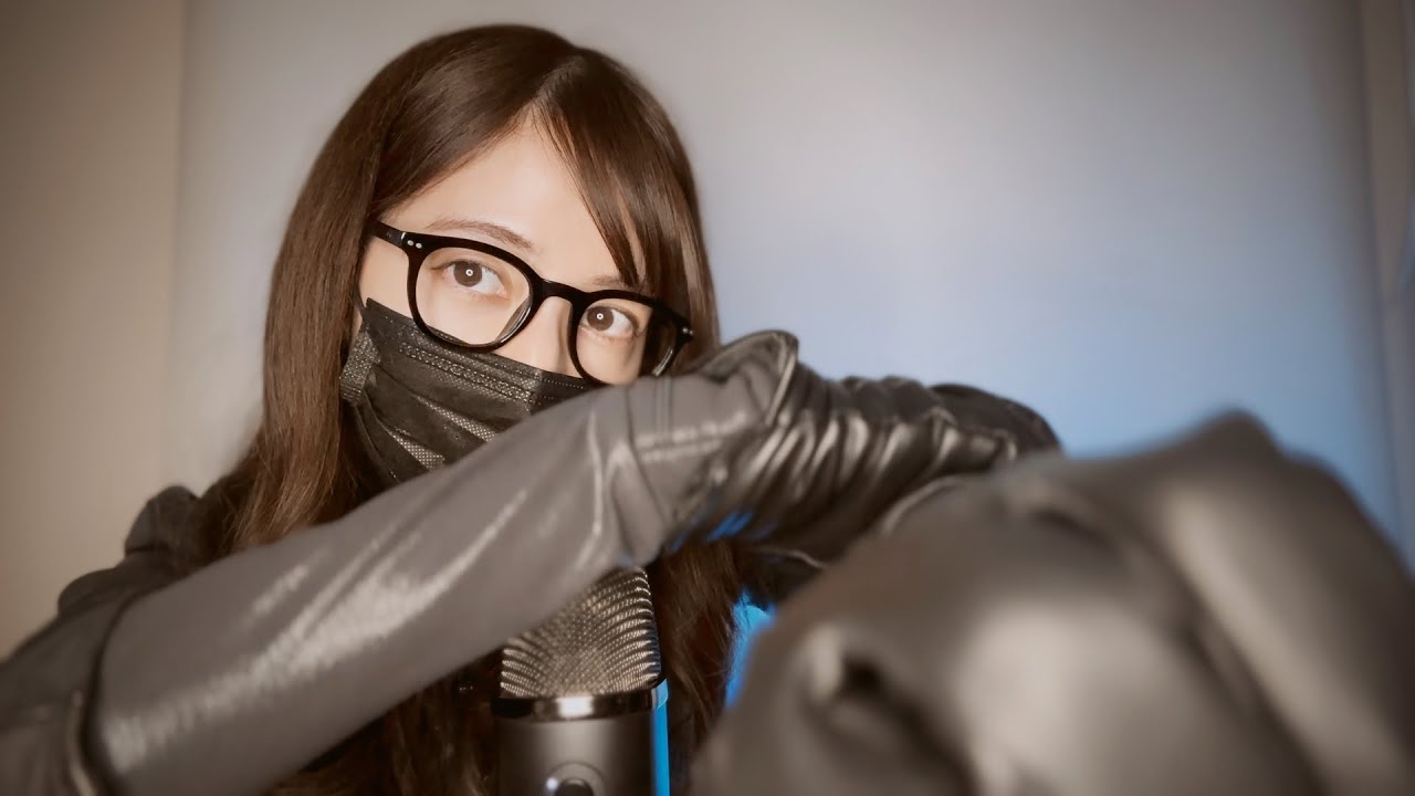 [ASMR] Полный звук кожи тела / leathergloves, mouthsounds