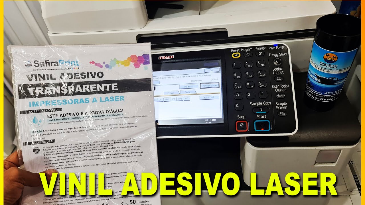 Adesivo Vinil Laser a Prova de Água Impressão Laser