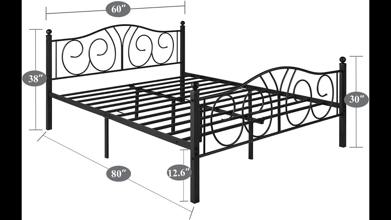 Assemble video: VECELO Classic Metal Bed Frame Mattress Foundation