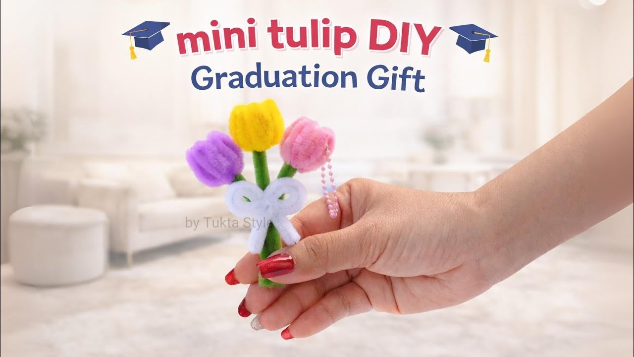 Mini Tulip DIY  | ดอกทิวลิปจิ๋วลวดกำมะหยี่ | ของขวัญปัจฉิม Graduation Gift