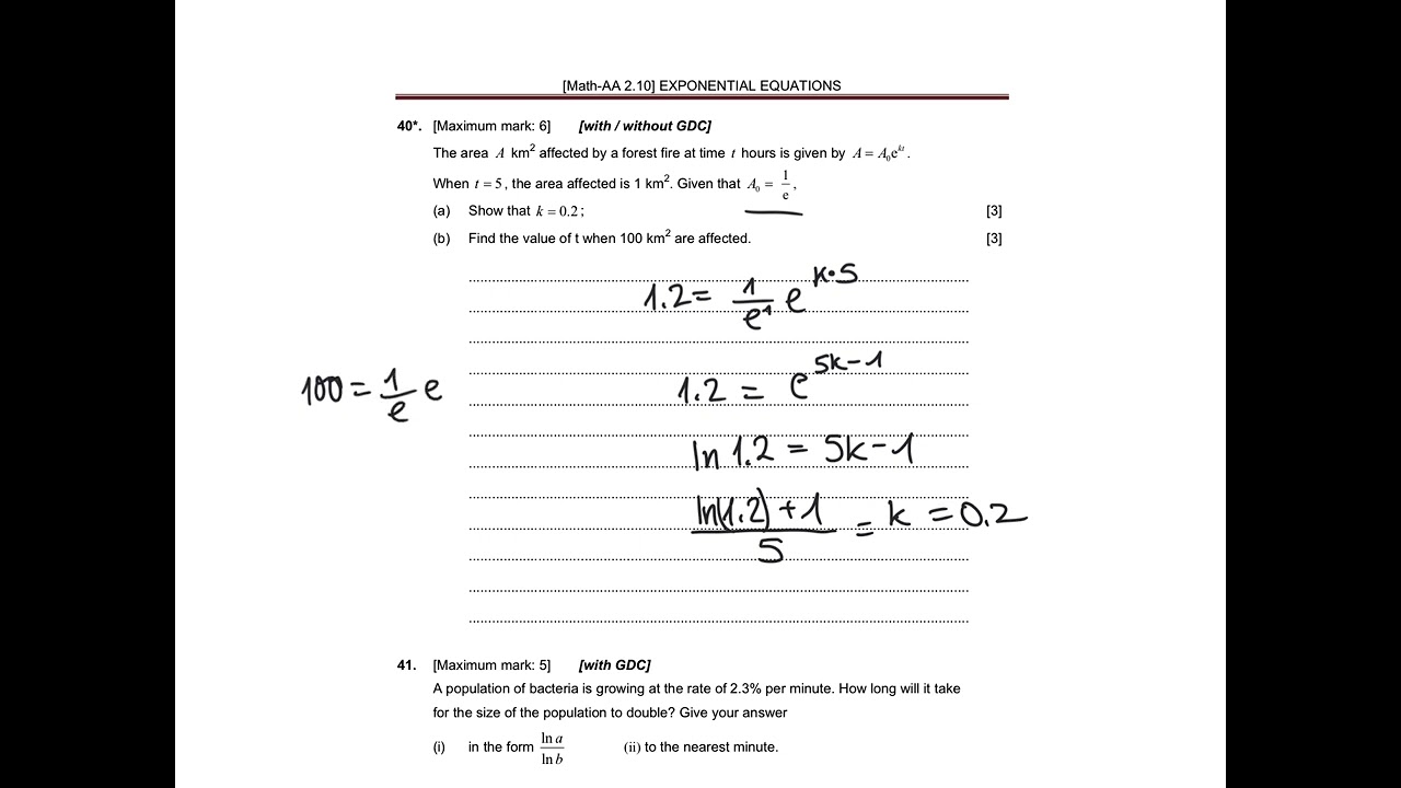 Exponential equations 2