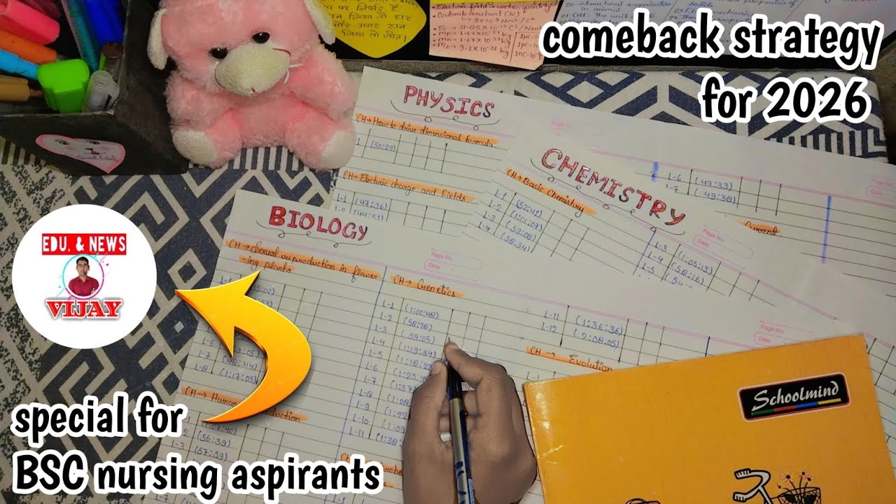 HOW TO COMEBACK 😎 IN 2026 😥 FOR ENTRANCE EXAM 💯 || STRATEGY 🔥 FOR 2026 🙉|| BSC NURSING 🎯🧐